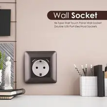 86 Тип 220-250 В 150 Вт умный настенный сенсорный выключатель Блок розеток двойной порт USB электрические розетки для дома отеля