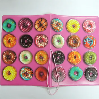 

Multi Style Colorful Donuts 3D Design Fashion Passport holder Cover ID package Travel Accessories Ticket Protective Case Gift