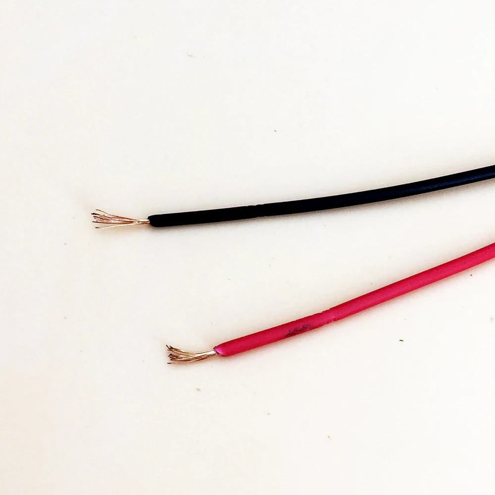 Луженая Медь 22AWG черный ПВХ изолированный Электрический кабель провод