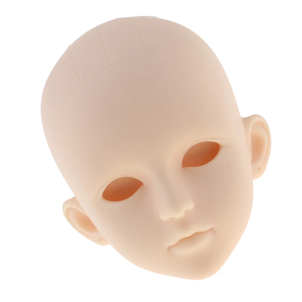 1/4 BJD Female Doll High Quality Plastic No Makeup Head Sculpt without Eyes DIY Parts Kits