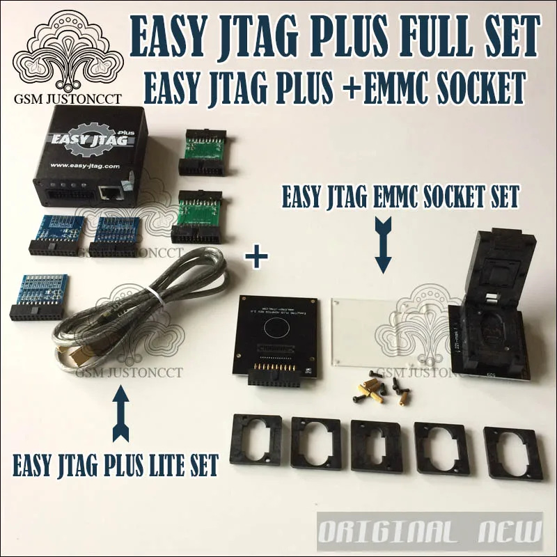 Полный комплект бокса Easy Jtag plus box + EMMC socket для HTC/ Huawei/LG/ Motorola /Samsung /SONY/ZTE новая