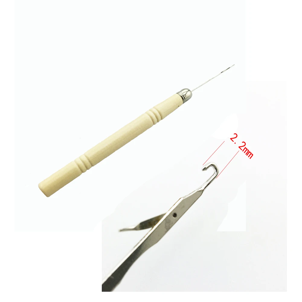 

Wooden Hook Pulling Needle Tool For Micro Ring Hair Extensions Fast Shipping 10pcs/lot