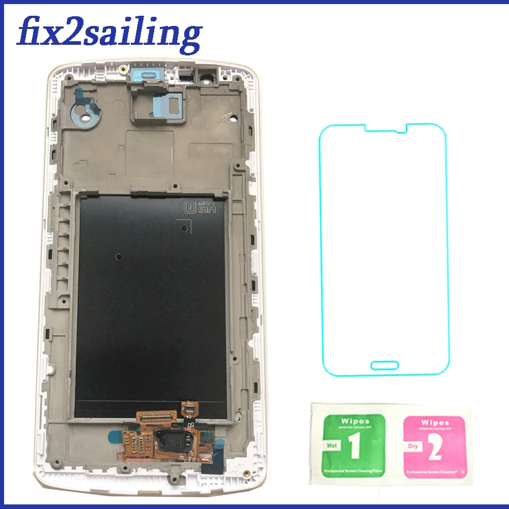 

100% Tested Working LCD Display Touch Screen Digitizer Frame Replacement Panel Full Assembly For LG G3 Stylus D690 5.5"