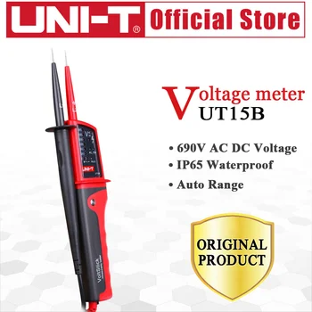 

UNI-T UT15B UT15C Waterproof Multifunction LED LCD Display Auto Range Voltage Continuity Pen Tester FS