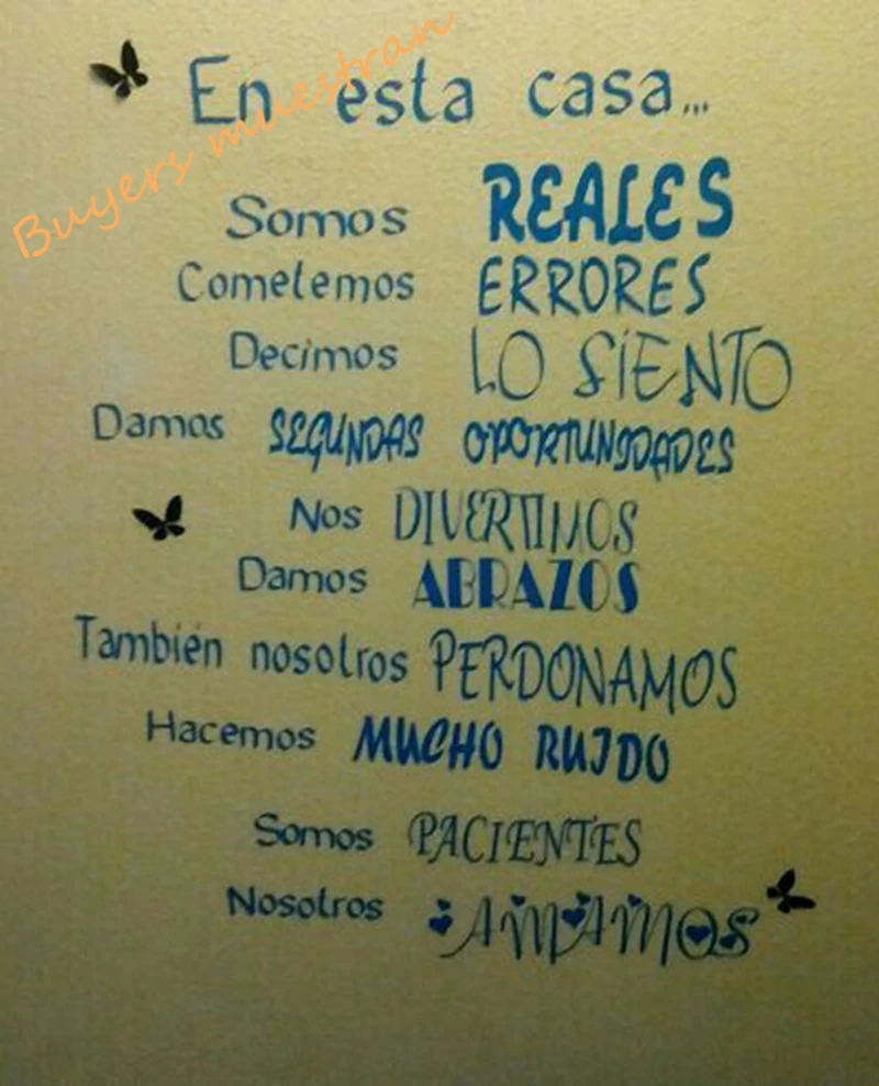 Mi Casa Es Su Wall Decal Quote Spanish Saying Vinyl Decor Spanish Version House Rules Vinyl Wall Decals Family Quotes Art Sticker For Home Living Room