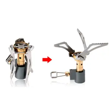 

Mini Gas Stove Pocket Picnic Cooking Gas Outdoor Camping Survival Furnace Stove
