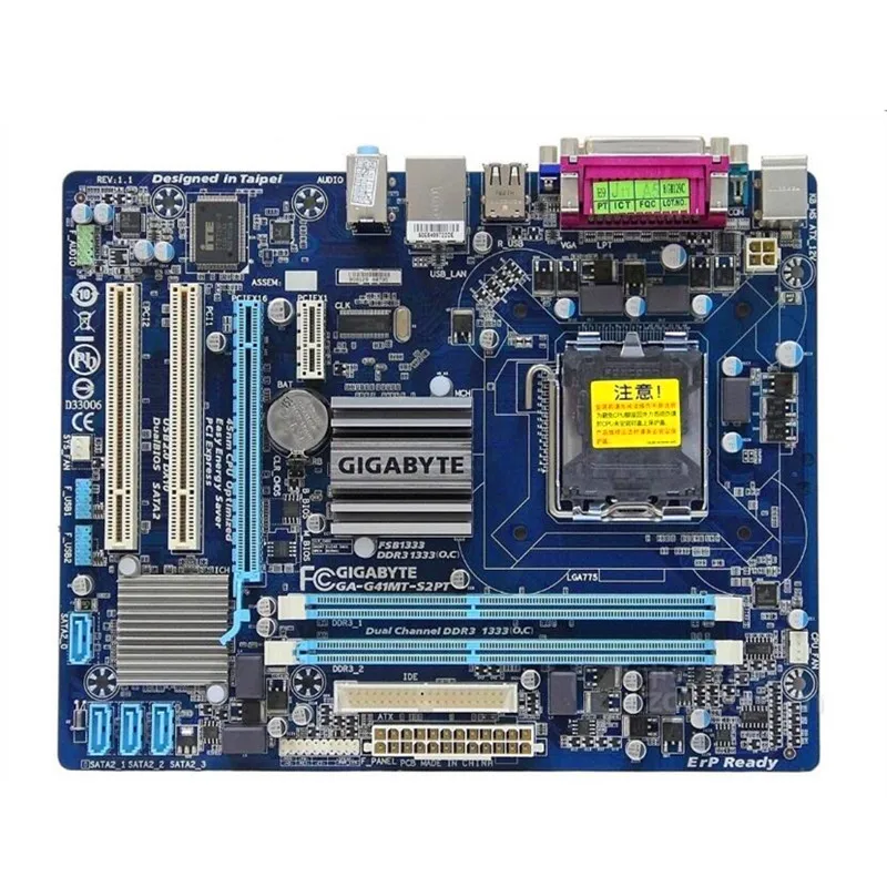 Оригинальная материнская плата для gigabyte GA-G41MT-S2PT LGA 775 DDR3 доска G41MT-S2P LGA775 G41 Настольный G41MT S2 S2P D3 D3P материнская плата