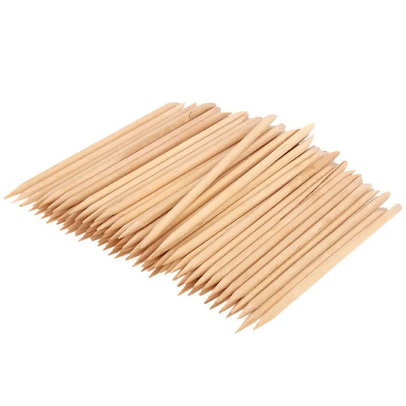 

100pcs/bag Professional Nail Art Design Orange Wood Stick Cuticle Pusher Remover Manicure Care Manicure Nail Tools Accessories