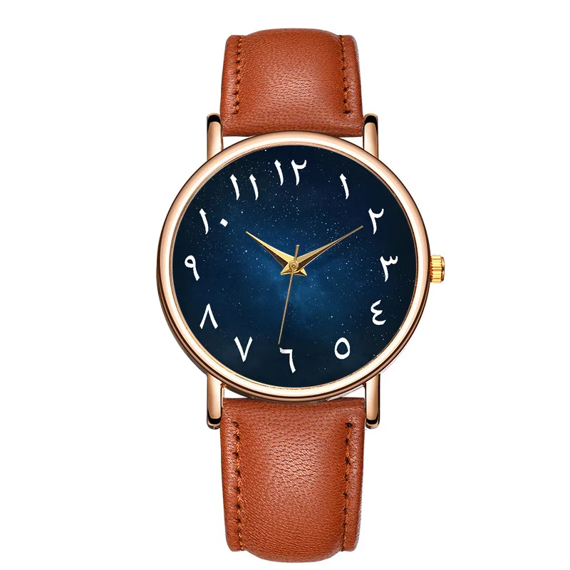 Erkek Kol Saati di Modo di Numeri Arabi Quadrante Fascia di Cuoio Orologio  Da Polso Montre Relojes Hombre Britannico Casual di Sport del Mens Orologio|Quartz  Watches| - AliExpress