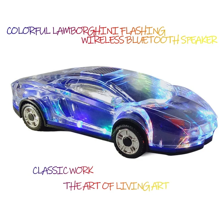

Bluetooth Speaker Portable Sports Light Flash Wireless Bluetooth Speaker Card Waterproof Sound Lamborghini Car Model