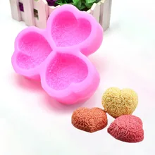 DIY Форма для выпечки сердца розовая силиконовая форма для помадки форма для украшения торта набор для выпечки с шоколадом форма инструмент глина помадка инструменты для украшения торта