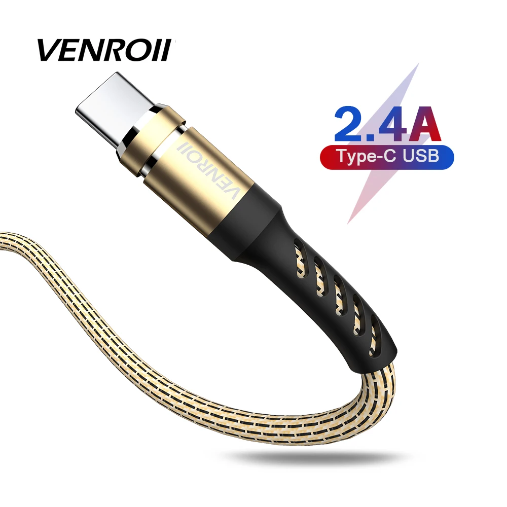 

USB C Cable 1M Android Phone Fast Charge Data Cord for LG V20 V30 Honor Magic 2 Type-C Quick Charging Kable USBC Line for Nova 4