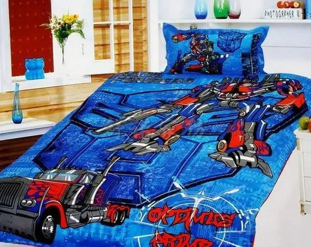 Cheap Blue Kids Bedding Set The Transformers Twin Full Comforter