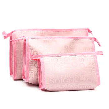 

3Pcs/Set New Fashion Women Makeup Cosmetic Toiletry Pen Zipper Travel Organizer Bag MSJ99