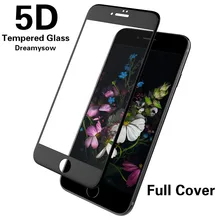 5D Curved Tempered Glass Film For iPhone X 8 Plus 9H Full Cover Screen Protector for iPhone 6S 6 7 for iPhone 6Plus 6sPlus 7Plus