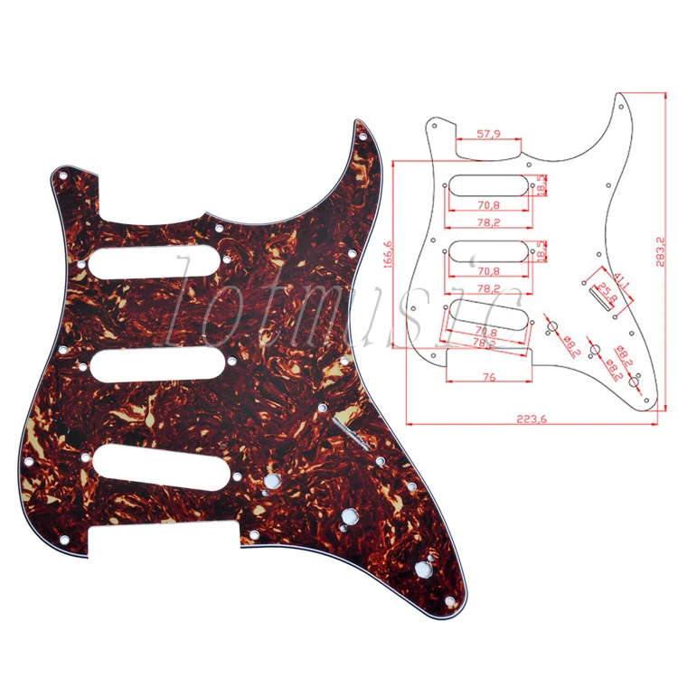 Fender Stratocaster Pickguard Tortoiseshell 11 Hole