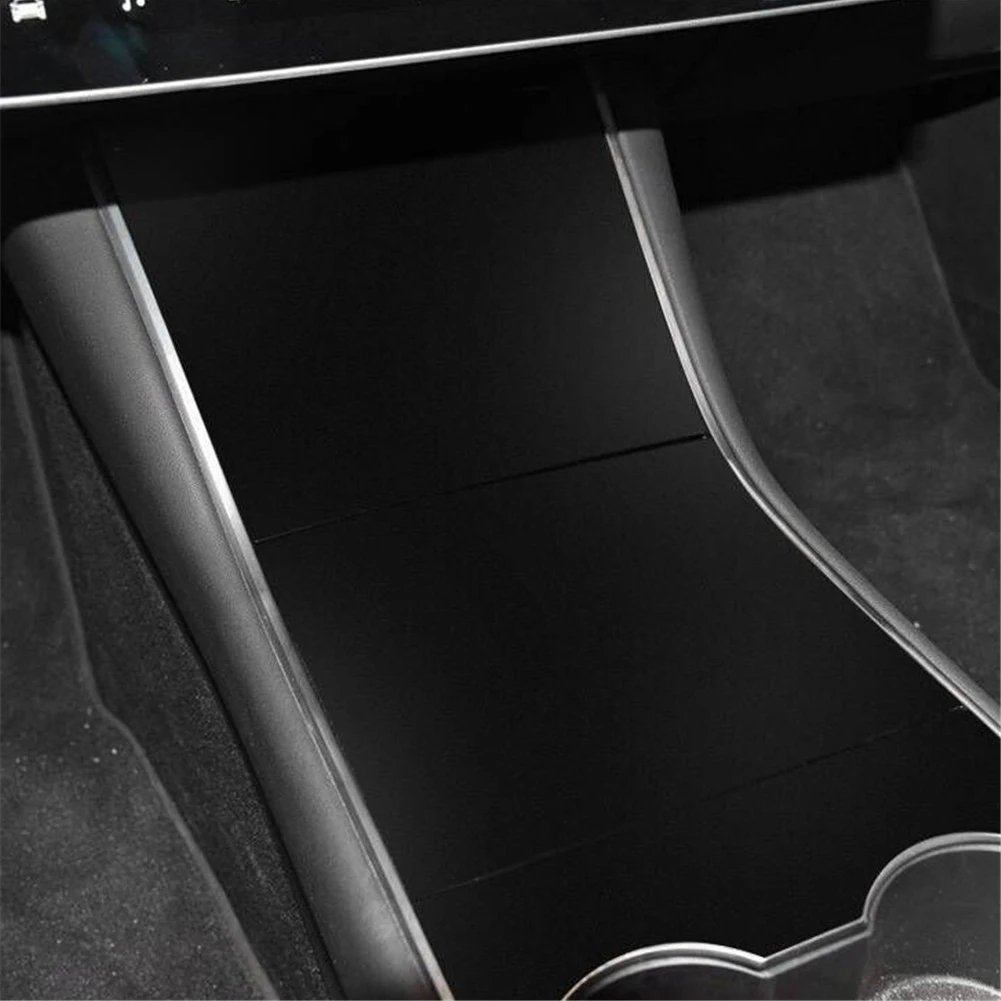 Для Tesla модель 3 центральная консоль пленка центральная консоль ПВХ обёрточная бумага матовый черный углеродное волокно Легкая установка 1 комплект