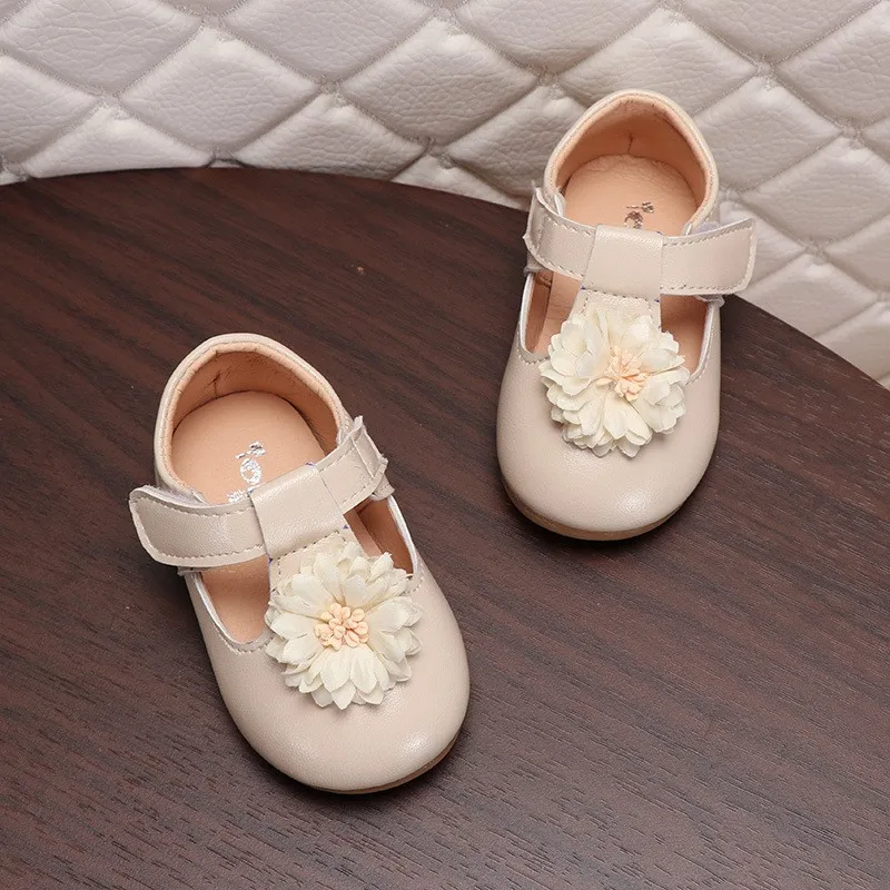 Дети принцесса обувь сладкий цветок девочки дети кожаные тонкие туфли для малышей повседневные детские противоскользящие туфли Лето Весна