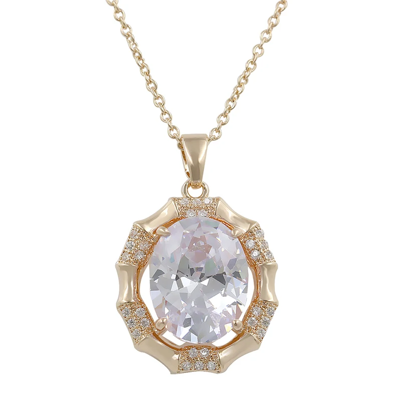 

WEIMANJINGDIAN Brand Round Setting Cubic Zirconia Shinning CZ Zirconia Pendants in Silver Color or Gold Color for Women
