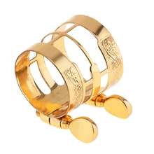 Страусиные резные металла Лигатура альт саксофон мундштук кларнета Лигатура для альт саксофона