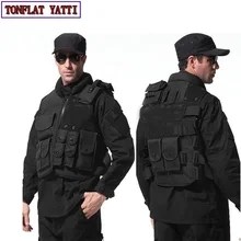 Военная Тактическая Экипировка жилет Пейнтбольная игра пуленепробиваемый Молл черный жилет cs жилет swat Полицейский colete tatico