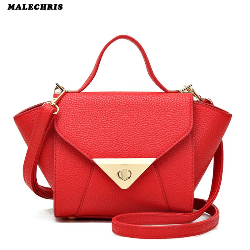 

Women Shoulder Bags High Quality PU Leather Ladies Handbag Fashion Messenger Bag Red Color Girl Phone Bag