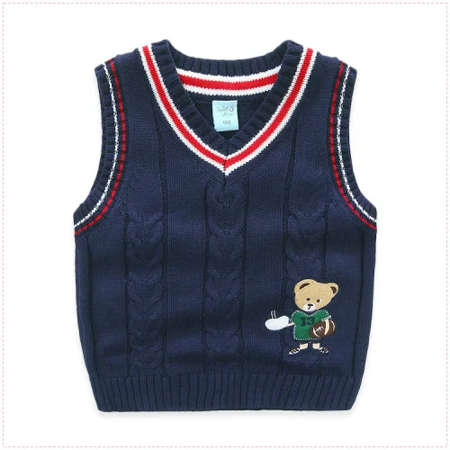 Buy Boy vest sweater vest cotton 2017 spring children knitting vest waistcoat