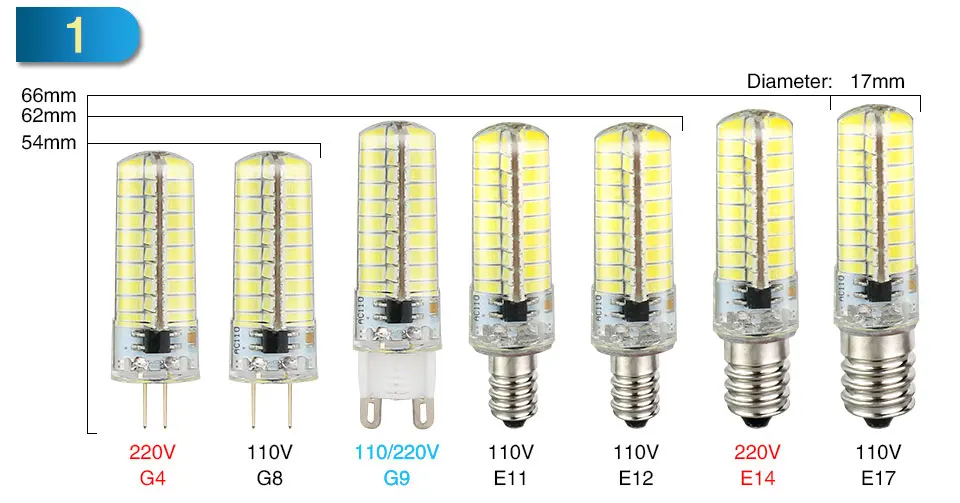 С регулируемой яркостью E11 E12 E14 E17 силиконовый светодиодный лампы 220V 110V SMD 5730 G4 G8 G9 светодиодный потолочный светильник 80 светодиодный s Точечный светильник люстра светильник для домашнего декора