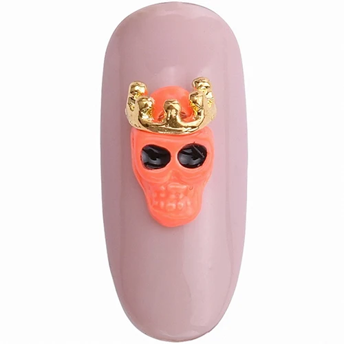 10 шт неоновый череп с короной духи золотые металлические украшения для ногтей Хэллоуин дизайн для дизайна ногтей Y292~ 299 - Цвет: Y295
