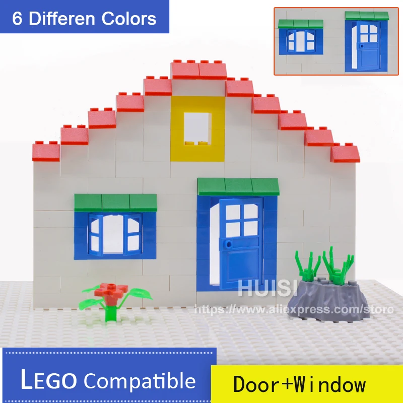 

MOC Building Blocks Plastic Model Kit Door Windows Compatible With LEGO Bricks Parts Star War Anime DIY Toys For Kids 2set/lot