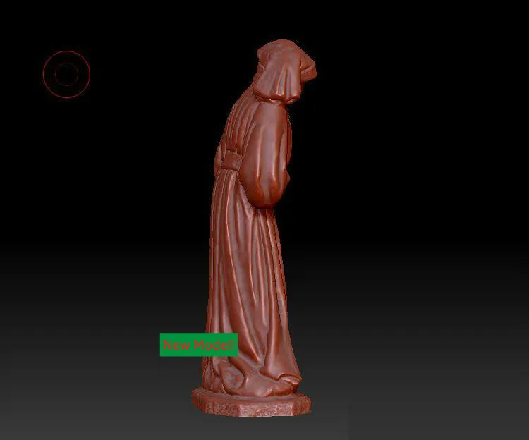 3D модель stl формат твердая вращения скульптура для cnc машины моурна статуя|3d model