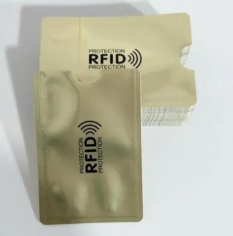 5 шт./лот, анти-Rfid кошелек, блокирующий ридер, замок, банк, держатель для карт, Id, банковский Чехол для карт, Защитный металлический кредитный держатель для карт, алюминий - Цвет: Yellow-5pcs