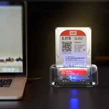 ORICO 3.5 Transparent HDD Enclosure USB 3.0 5Gbps to SATA3.0 HDD Docking Station UASP 8TB Drives for Notebook Desktop PC