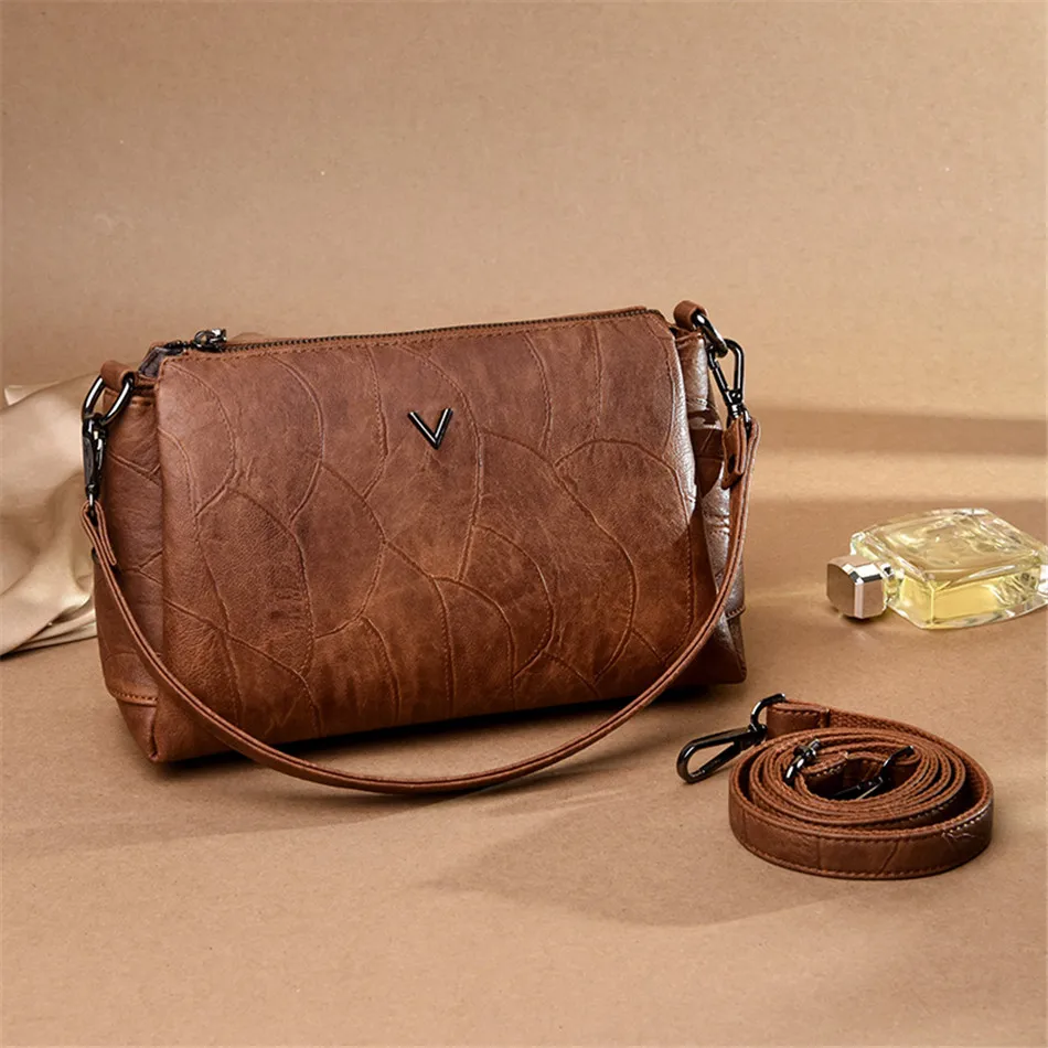 VANDERWAH أكياس Crossbody للنساء حقيبة ساعي 2019 جلد حقيبة يد فاخرة حقائب النساء مصمم السيدات اليد حقائب كتف كيس