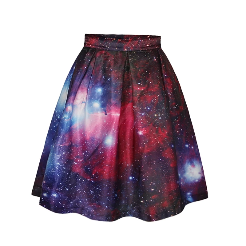 5 стилей Смешные Ван Гог галактика космическая юбка женские юбки модные сексуальные Высокая талия 3D печать плиссированные Длинные свободные пузырь юбка