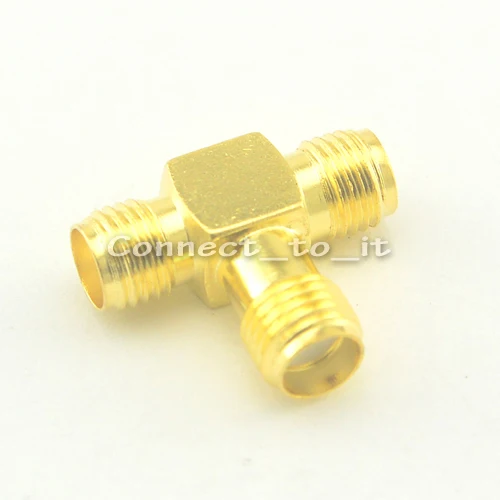 

2 Pcs SMA Adapter SMA Jack Female to 2 SMA Jack Female Adapter 3 Way Connector Adapter