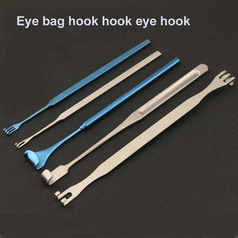 Stainless steel beauty plastic equipment fine eye bag hook eyelid pull hook type double claw double 1