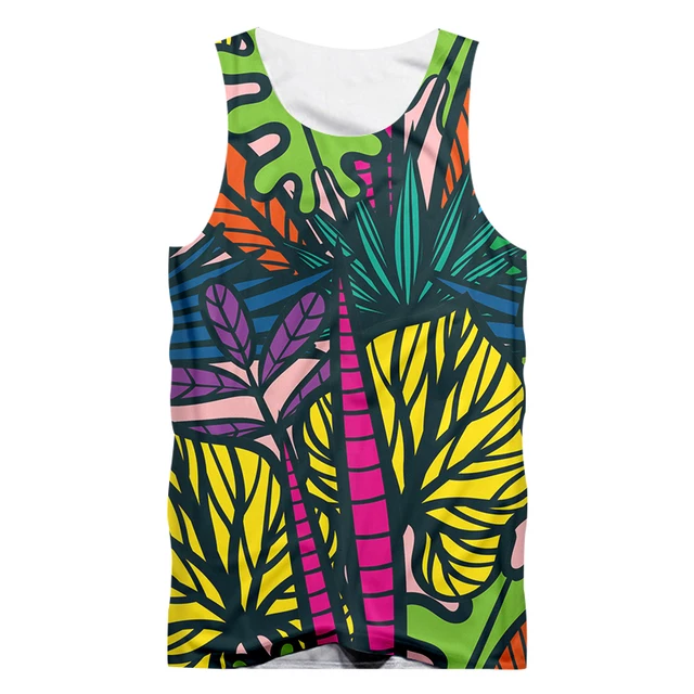 OGKB-Camiseta sin mangas 3D para hombre, camisetas sin mangas con estampado de hojas del bosque, camisetas informales de talla grande, chaleco de primavera OGKB-Camiseta sin mangas 3D para hombre, camisetas sin mangas con estampado de hojas del bosque, camisetas informales de talla grande, chaleco de primavera