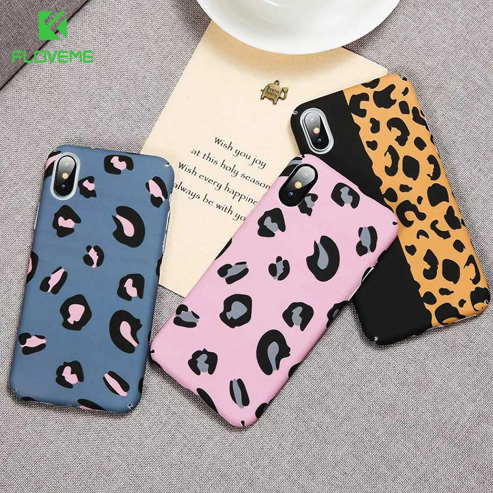 

FLOVEME Leopard Case For iPhone 7 8 6 6S Plus Phone Bag Cases Luminous Cover For iPhone X XR XS Max iPhone 5 5s se Coque Capinha