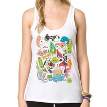 Новое поступление; модные женские топы; жилет с принтом «еда»; забавные майки