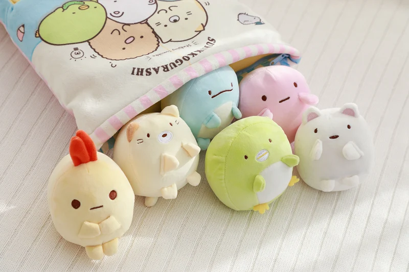 Плюшевая подушка Sumikko Gurashi, 8 шт., японская анимация, Sumikko Gurashi, мягкая подушка, уголок, био, мультяшная кукла для детей