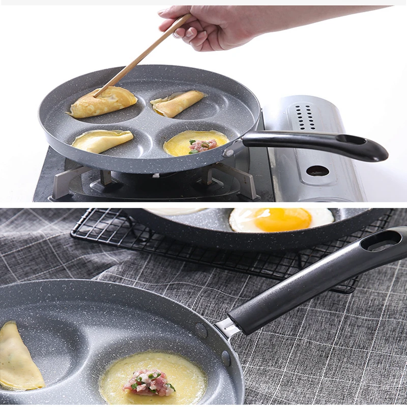 

Multifunction Non-stick Frying Pan Cookware Fry Egg Pan Pancake Steak Pan Mini Creative Four-hole Pan Cooking Kitchen Pot