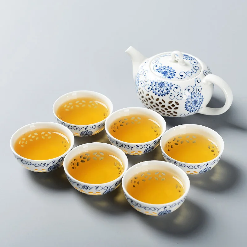 TANGPIN сине-белый изысканный керамический чайник чайники чайная чашка фарфор китайский чайный набор кунг-фу посуда для напитков