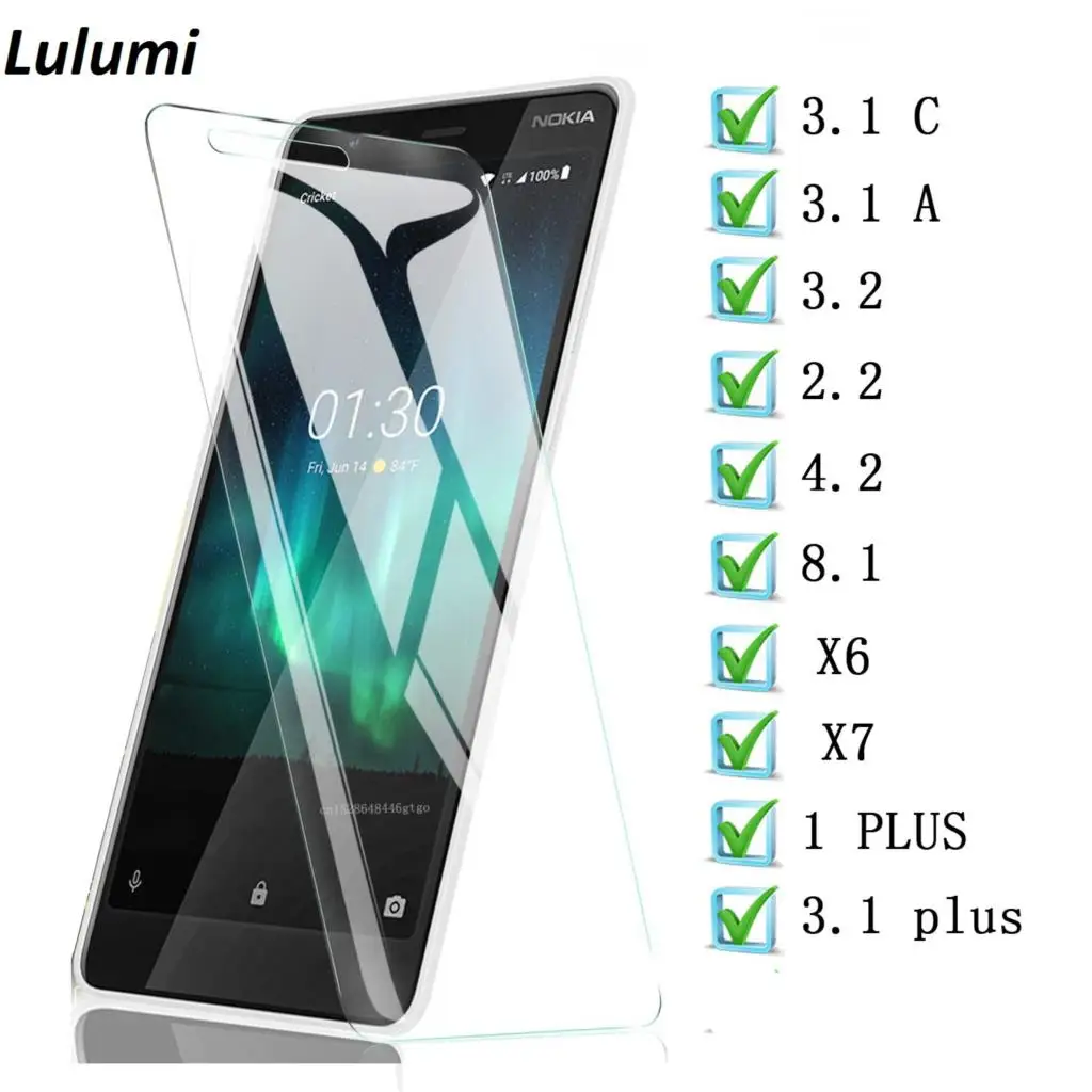 

Tempered Glass for Nokia 3.1 C/3.1 A Screen Protector 2.5D 9H Premium for Nokia 2.2 4.2 3.2 1 3.1 PLUS 8.1 X6 X7 Protective Film