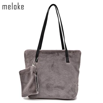 

2020 new large size women shopping bags fur women handbags set casual travel bags for girls drop shipping MN796