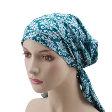Модная женская повязка на голову с оборками, химиотерапия шляпа, тюрбан, головные уборы, бандана для женщин, тюрбан
