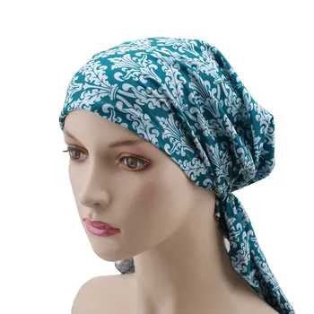 

Fashion Women Ruffle Headscarf Chemo Hat Turban Head Scarves Pre-Tied Headwear Bandana Women Turbante