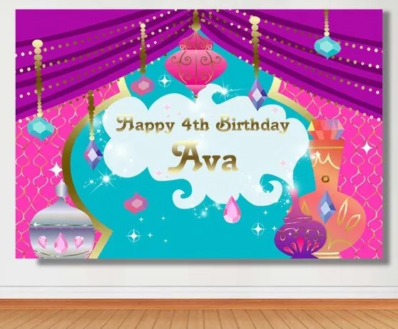 custom Royal Castle Arabian Palace Birthday Colorful Curtains Diamond backdrops Computer print party background | Электроника