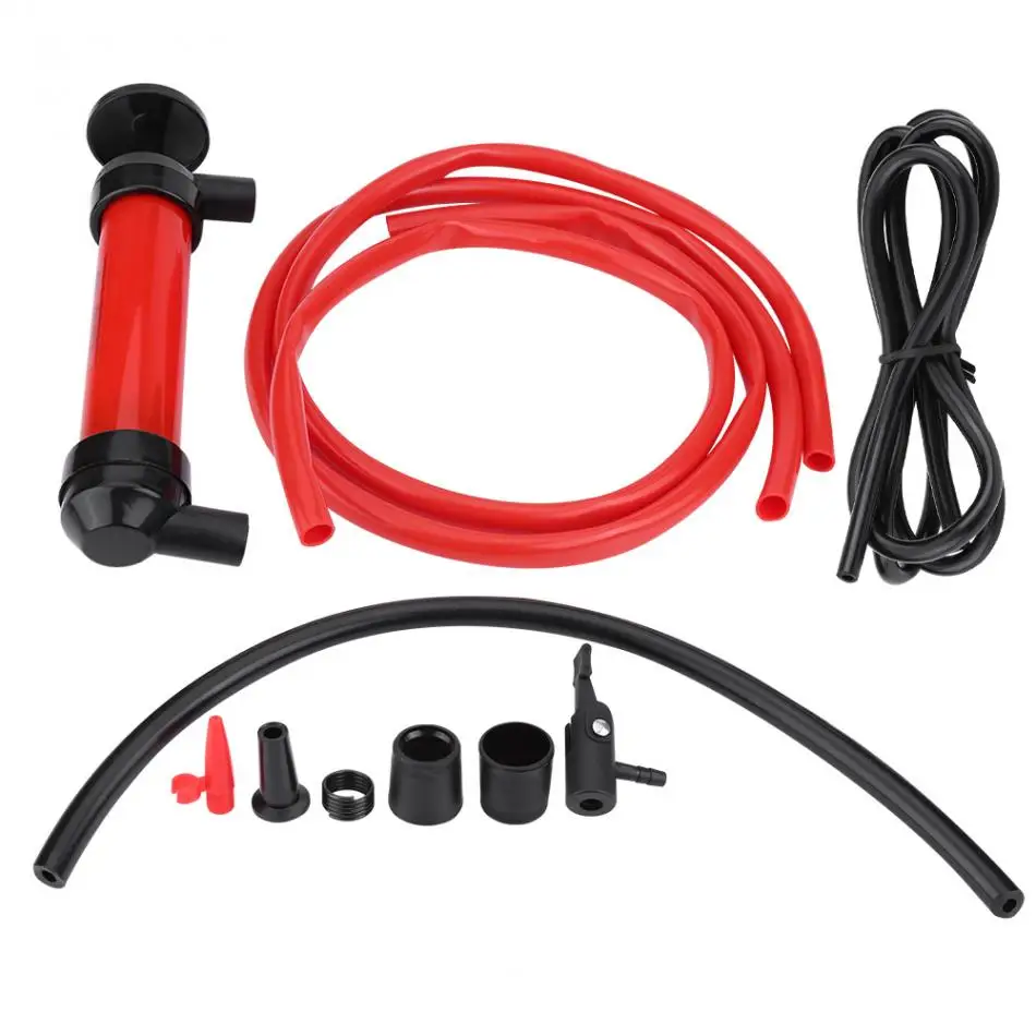 Potable 200cc 5L/min Manual Car Siphon Pump Pipe Oil Extractor Liquid Transfer Hand Air Pumps Oil Change Replacement Tool