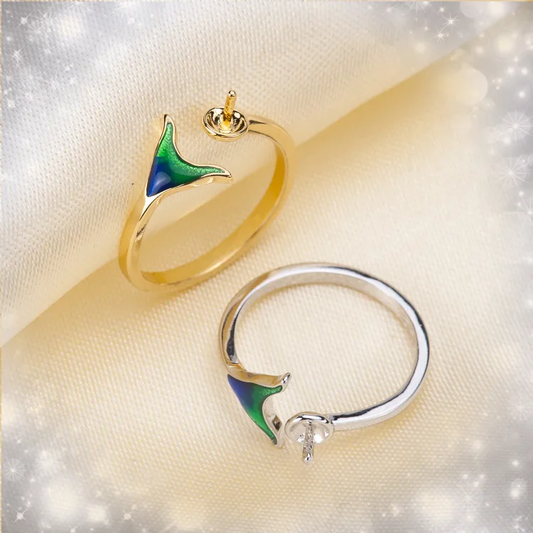 New Design Pearl Ring Setting Mounting Finding Adjustable Jewelry Part Fittings Charm Accessories Silver Jewellery | Украшения и